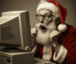 Old Man with computer